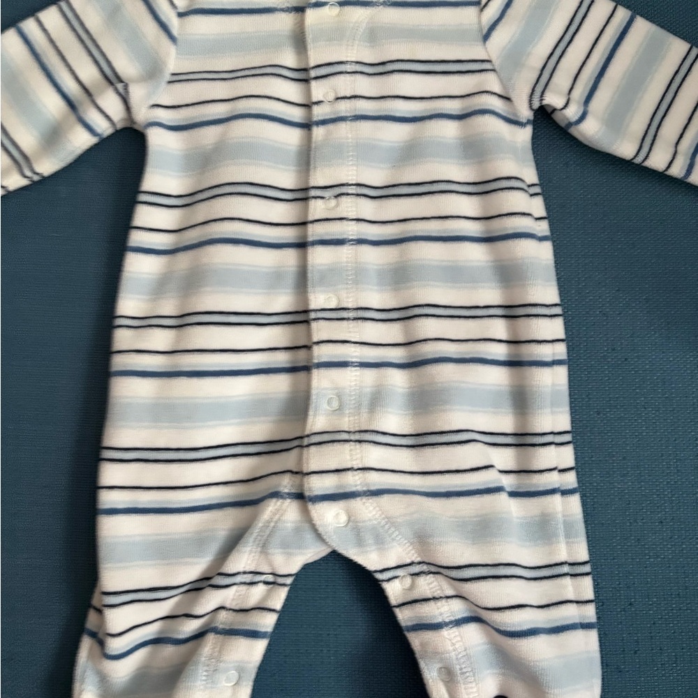 GAP Blue and White Striped Kids Footie